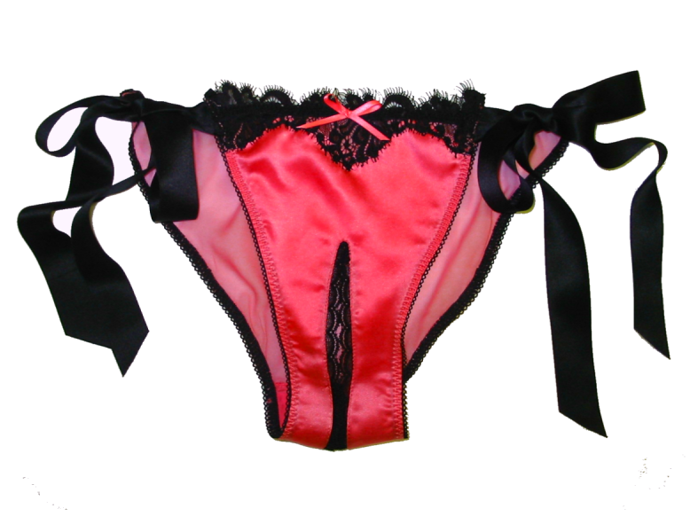 Lipstick Red Bow "Ouvert" Panties - Frances Smily