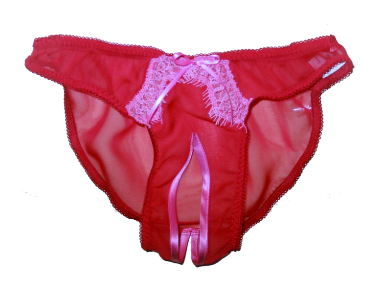 Pink Lips Chiffon ouvert panties