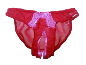 Pink Lips Chiffon ouvert panties - Wicked by Frances Smily